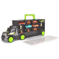 Dickie Toys City - Hordozható autószállító kamion 4db járművel és kiegészítőkkel (203747007) autópálya és játékautó