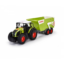 Dickie Toys Claas Traktor pótkocsival - Zöld autópálya és játékautó