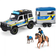 Dickie Toys - Interaktív Mercedes rendőrségi lószállító játékszett autópálya és játékautó