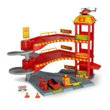 Dickie Toys Parkolóház játékszett - Tűzoltóság autópálya és játékautó