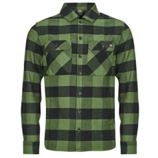 DICKIES Hosszú ujjú ingek NEW SACRAMENTO SHIRT PINE GREEN Keki EU M