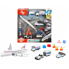 DICKIETOYS Airport játékszett fém kisautókkal autópálya és játékautó