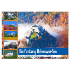  Die Festung Hohenwerfen (Wandkalender 2024 DIN A2 quer), CALVENDO Monatskalender – Christa Kramer naptár, kalendárium