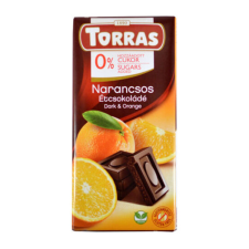 Diet Torras táblás narancsos étcsokoládé hozzáadott cukor nélkül - 75g csokoládé és édesség