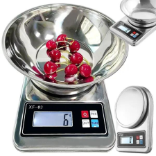 Digitális konyhai mérleg 5kg/1g fém alappal konyhai mérleg