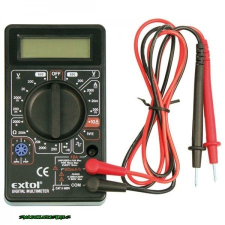  digitális multiméter; Amper/Volt/Ohm mérő, hangjelző funkcióval, CE, 1 db 9V elem mérőműszer