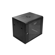 Digitus 19" Fali rack szekrény 12U 600x450mm - Fekete (DN-WU19 12U/450/B) asztali számítógép kellék