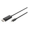 Digitus AK-300334-020-S USB Type-C apa - DisplayPort 1.4 apa Kábel 2m - Fekete (AK-300334-020-S)