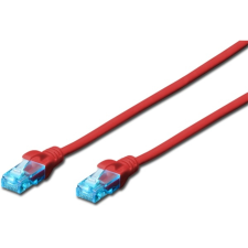 Digitus CAT5e U/UTP PVC 1m piros patch kábel kábel és adapter