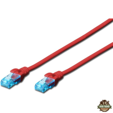 Digitus CAT5e U/UTP PVC 3m piros patch kábel kábel és adapter