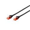 Digitus cat6 u-utp patch cable 1m black dk-1612-010/bl