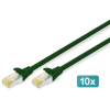 Digitus CAT 6A S/FTP Patchkabel, 10 Stück, 0,5m, grün (DK-1644-A-005-G-10)