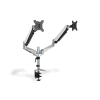 Digitus DA-90353 Universal Dual Asztali Monitor Mount w/ Gas Spring And Clamp Mount Ezüst DA-90353