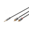  Digitus DB-510330-010-S Audio adapter cable, 3.5 mm stereo jack to RCA 1m Black