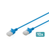 Digitus Digitus DK-1618-005S-B-10, 0,5 M, Cat6, U/UTP (UTP), RJ-45, RJ-45, Kék
