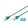 Digitus Digitus DK-1618-010S-G-10, 1 M, Cat6, U/UTP (UTP), RJ-45, RJ-45, Zöld