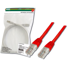 Digitus DK-1511-030/R UTP patch kábel CAT5e 3m piros (DK-1511-030/R) kábel és adapter