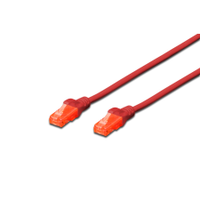 Digitus DK-1617-030/R U/UTP CAT6 Patch kábel 3m Piros kábel és adapter