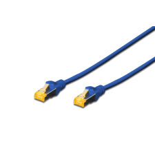 Digitus DK-1644-A-100/B CAT6a S/FTP Patch Kábel 10m Kék kábel és adapter