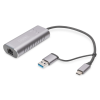 Digitus DN-3028 USB-C apa - RJ45 anya adapter