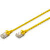 Digitus F/FTP CAT 6A RJ45 Patch kábel 0,50m - Sárga (DK-1632-A-005S-Y)