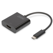 Digitus fekete USB 3.0 Type C - HDMI (4K@30Hz) adapter kábel és adapter