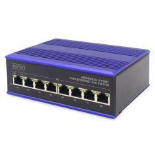 Digitus Industrial 8-Port Fast Ethernet PoE Switch hub és switch