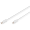 Digitus KAB USB-C > Lightning (ST-ST) 1m Digitus White (DB-600109-010-W) - Átalakítók