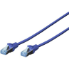 Digitus RJ45 Hálózat Csatlakozókábel CAT 5e SF/UTP 2.00 m Kék sodort érpár Digitus (DK-1532-020/B)