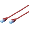 Digitus RJ45 Hálózat Csatlakozókábel CAT 5e U/UTP 10.00 m Piros sodort érpár Digitus (DK-1512-100/R)