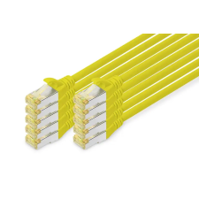 Digitus S/FTP CAT6a Patch kábel 1m - Sárga (10db) kábel és adapter