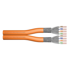 Digitus S-FTP Cat7 Installációs kábel 100m Narancssárga kábel és adapter