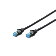 Digitus SF/UTP CAT5e Patch kábel 3m - Fekete kábel és adapter