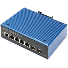 Digitus Switch 4+2-Port L2 managed Gigabit Ethernet PoE (DN-651155) hub és switch