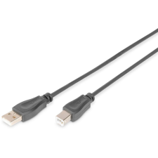 Digitus USB 2.0 Anschlusskabel, 0,5m, schwarz (AK-300105-005-S) kábel és adapter