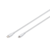 Digitus USB 2.0 Type C Lightning Töltő/adat Fehér 50cm AK-600110-005-W