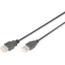 Digitus USB 2.0 Verlängerungskabel, 3m, schwarz (AK-300202-030-S) kábel és adapter