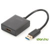 Digitus USB 3.0 HDMI Átalakító Fekete 10cm DA-70841