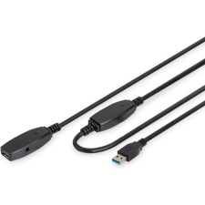 Digitus USB 3.0 Hosszabbító Fekete 15m DA-73106 kábel és adapter