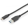 Digitus USB 3.1 USB 3.1 Type C Átalakító Fekete 1m AK-300146-010-S