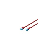 Digitus UTP CAT5e patch kábel 1 m (piros) kábel és adapter