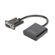 Digitus VGA to HDMI Converter + Audio (3.5mm) kábel és adapter