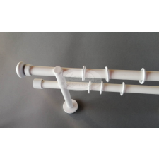  Dijon fehér színű 2 rudas fém karnis szett - 19 mm (csöndesgyűrűs) karnis, függönyrúd