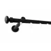  Dijon fekete színű 1 rudas belsősínes fém karnis szett (19 mm) - 240 cm