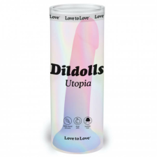Dildolls Utopia - tapadótalpas szilikon dildó (színes) műpénisz, dildó