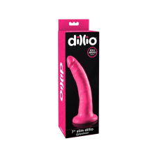 Dillio 7 - tapadótalpas, élethű dildó (18cm) - pink műpénisz, dildó
