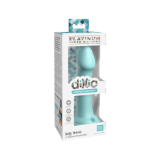 Dillio Big Hero - tapadótalpas makkos szilikon dildó (17cm) - türkiz műpénisz, dildó
