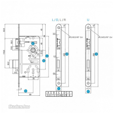  DIN zár PZ (cil) 55/72/80 univerzális TITAN zár és alkatrészei