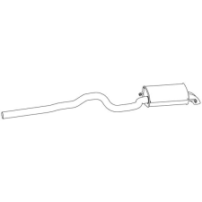 DINEX hátsó hangtompító DINEX 74396 autóalkatrész