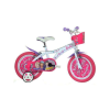 Dino Barbie rózsaszín-fehér kerékpár 14-es méretben